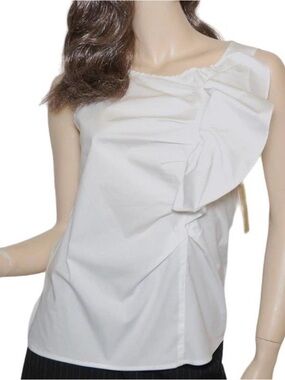 Michael Kors Ruffle Detail Sleeveless Top- NWT Size 12